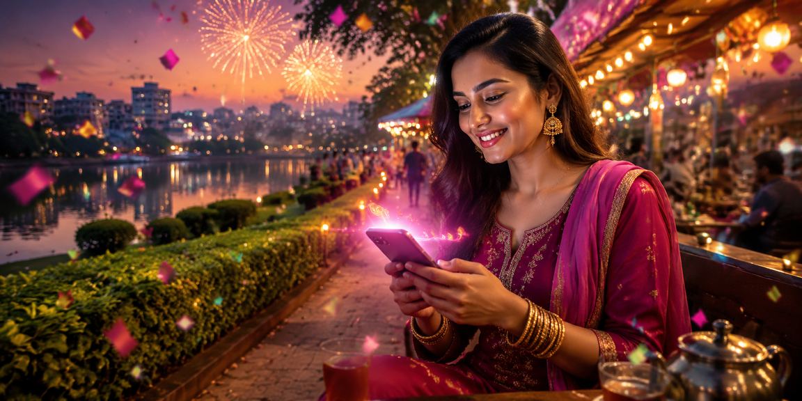 ঢাকার চা বাগানে মোবাইল পেমেন্ট করছেন একজন ব্যবহারকারী
